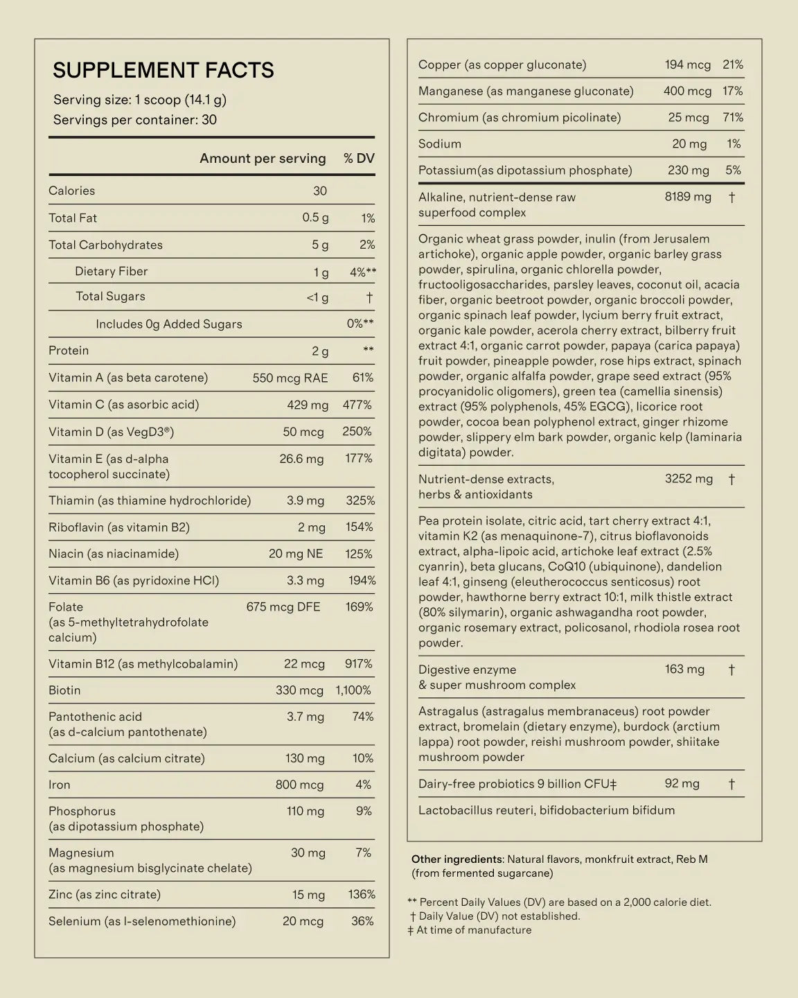 Daily Superfood Greens - US 1756
