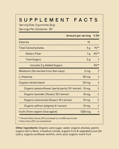 Plant-Based Sleep Gummies - US 3454