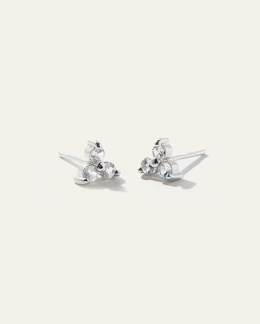 White Sapphire Triad Studs - US 2844